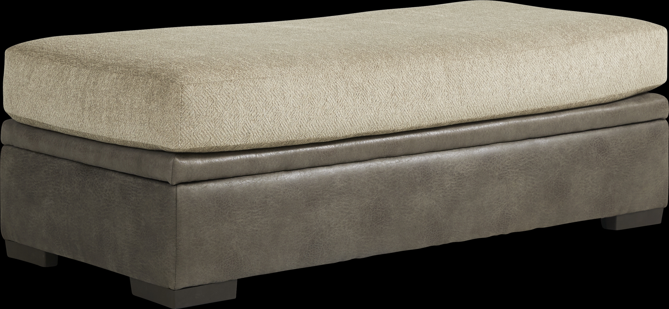 Larna Park Taupe Storage Ottoman - Thumbnail - Image 1