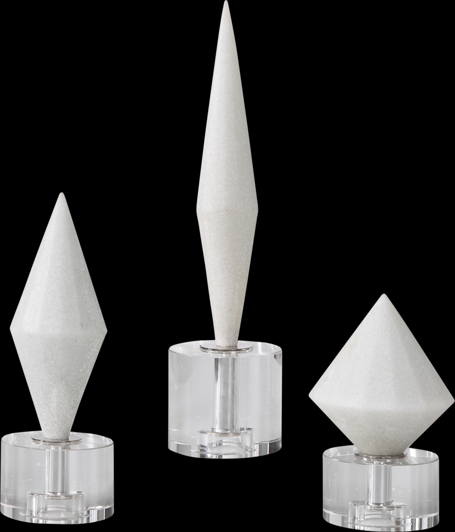 Larosa White Sculpture, Set of 3 - Thumbnail - Image 1