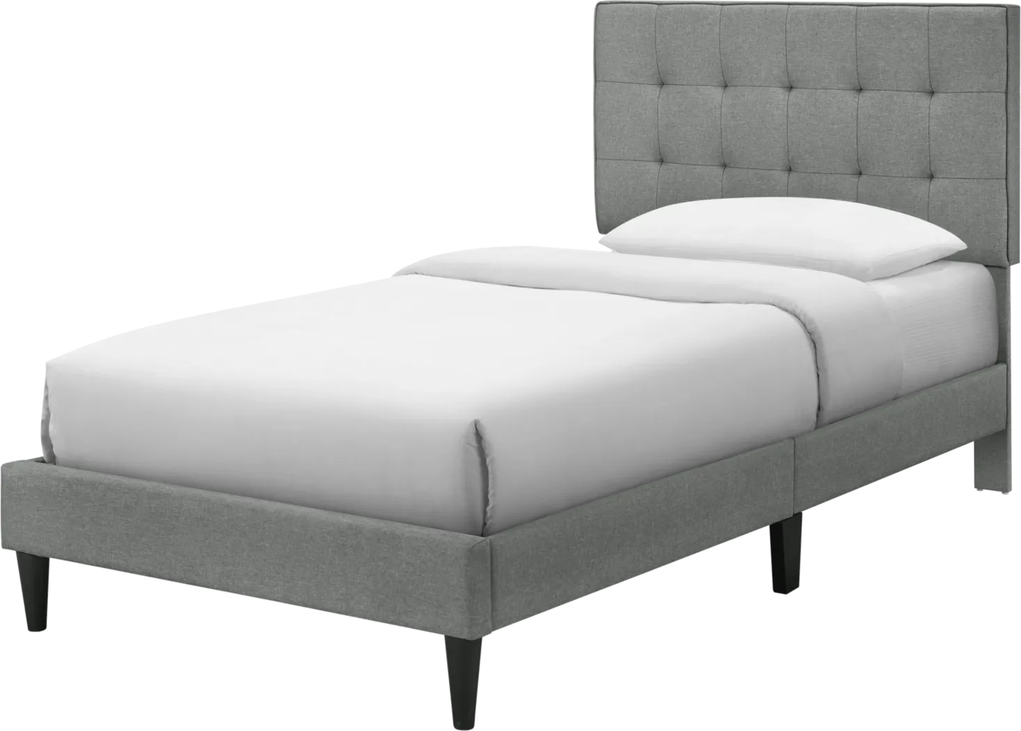 Larrimore Gray Twin Platform Bed - Thumbnail - Image 1