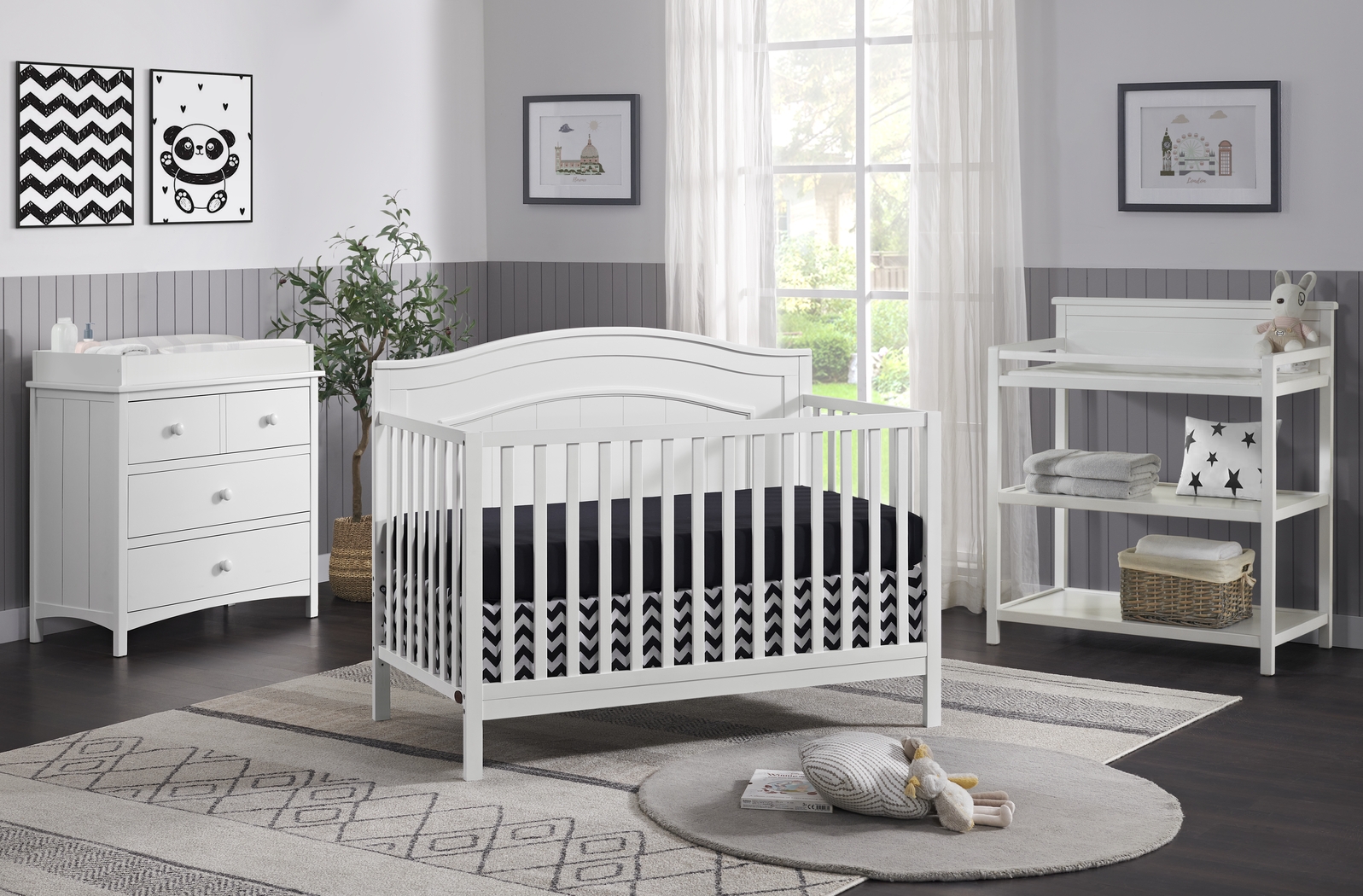 Larton White Convertible Crib - Thumbnail - Image 2