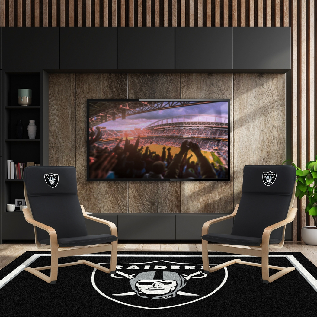Las Vegas Raiders Black Accent Chair - Thumbnail - Image 6
