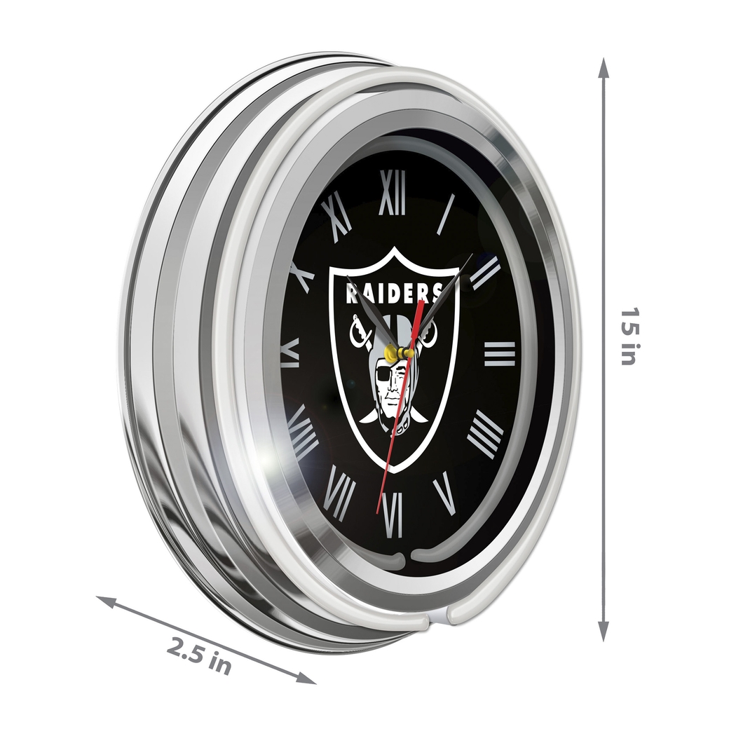 Las Vegas Raiders Black Neon Wall Clock - Thumbnail - Image 4