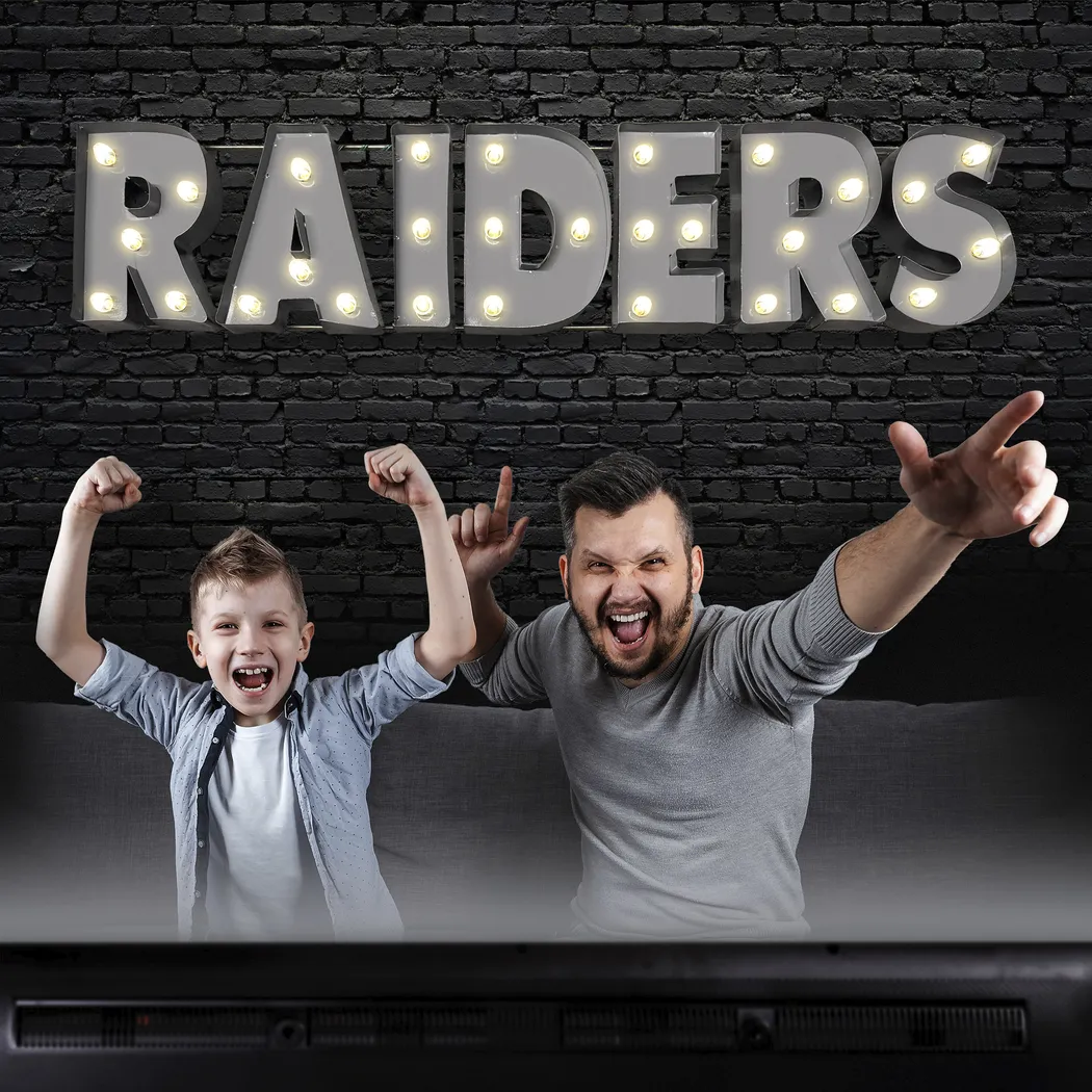 Las Vegas Raiders Gray Metal Wall Decor - Thumbnail - Image 5