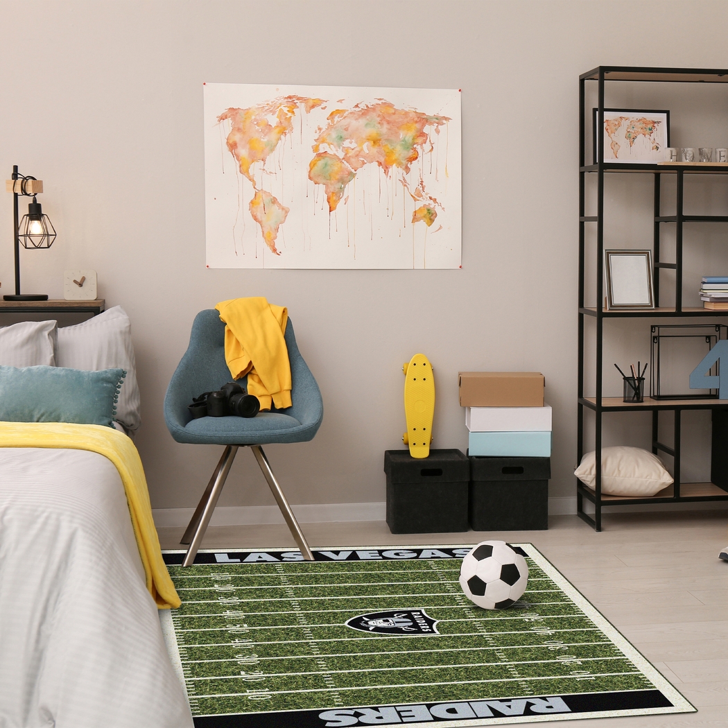 Las Vegas Raiders Green 4' x 6' Rug - Thumbnail - Image 2