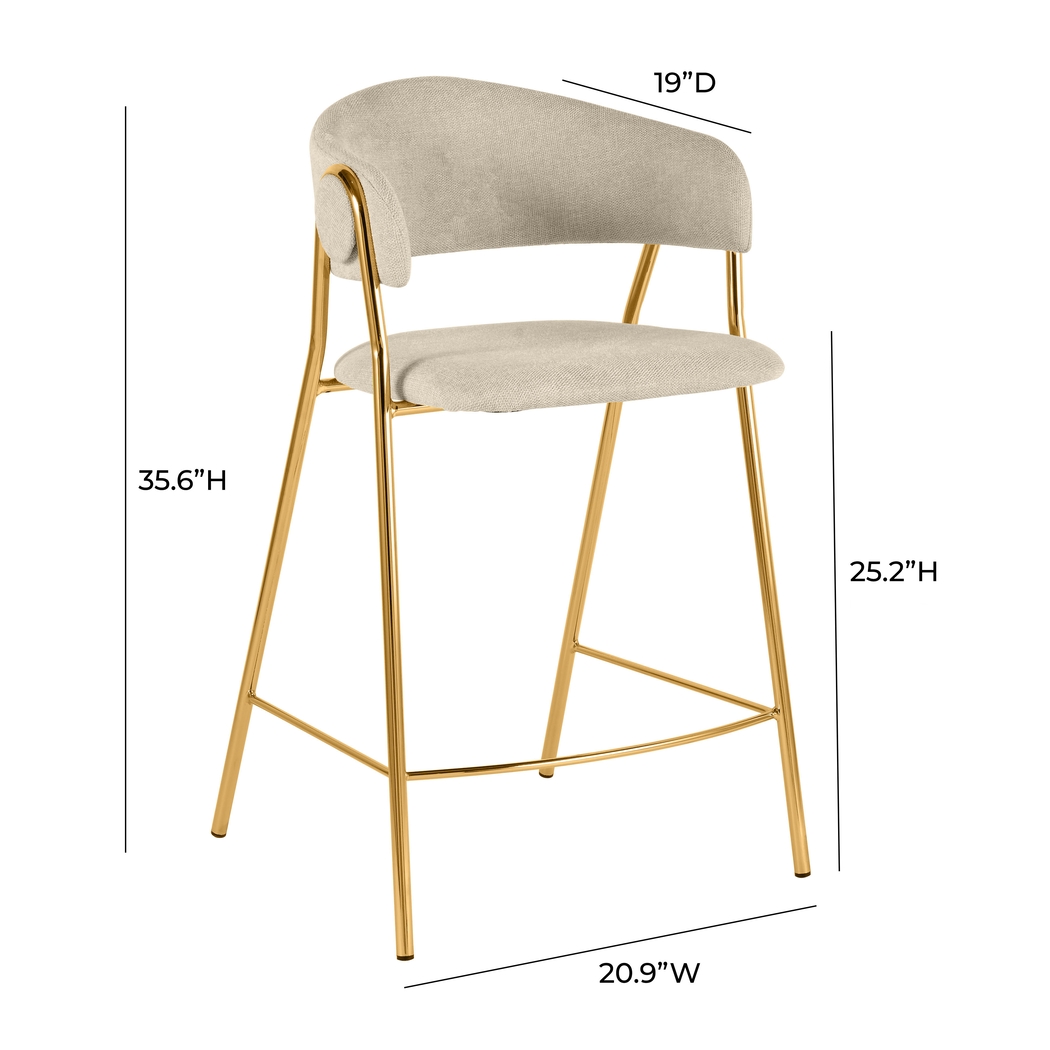 Lasiandra Cream Counter Stool, Set of 2 - Thumbnail - Image 6