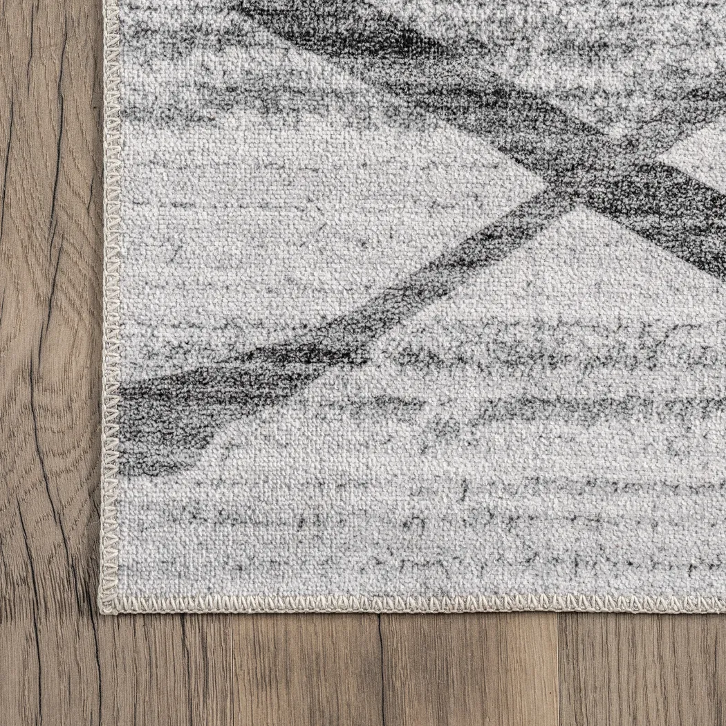 Lastur Light Gray 2'6 x 8' Rug - Thumbnail - Image 4