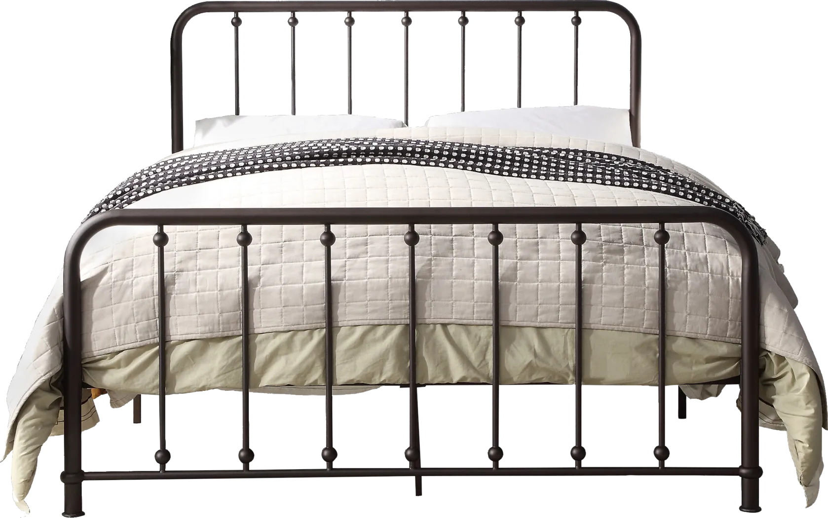 Lasula Brown Full Post Bed - Thumbnail - Image 1