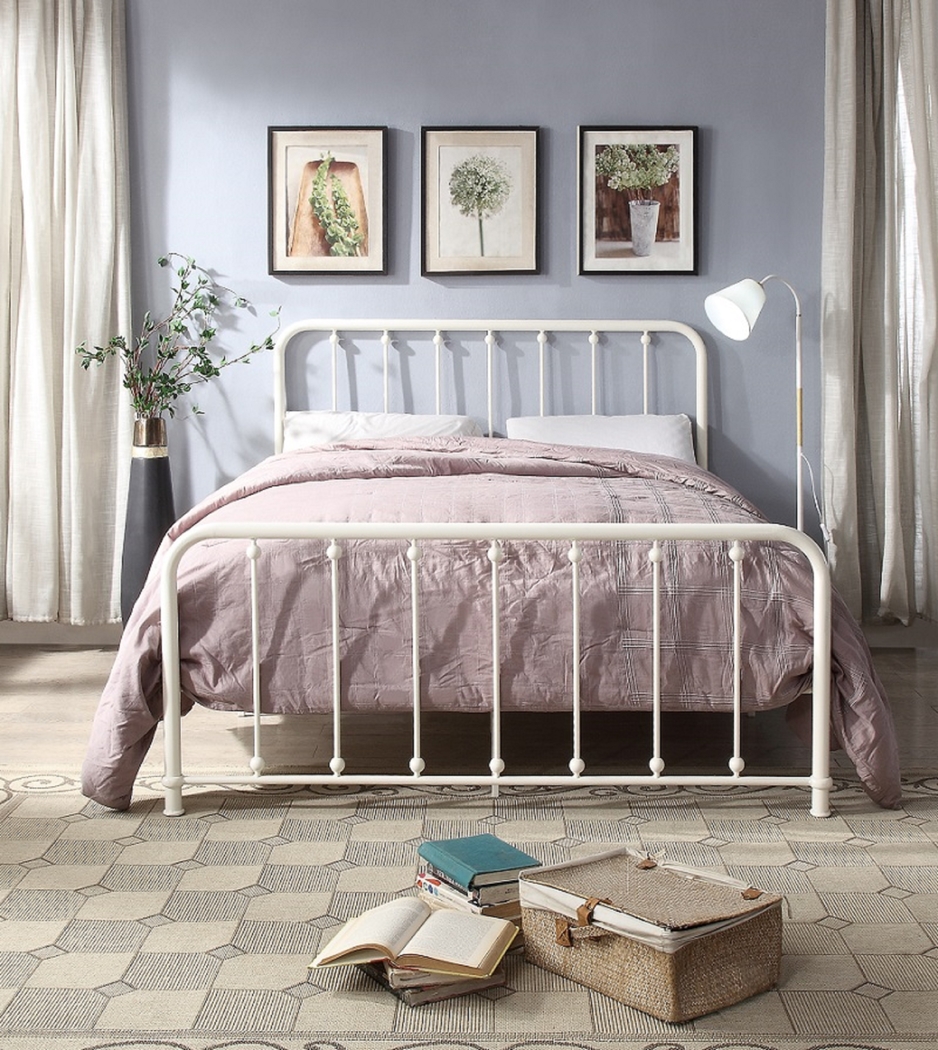 Lasula White Full Post Bed - Thumbnail - Image 2