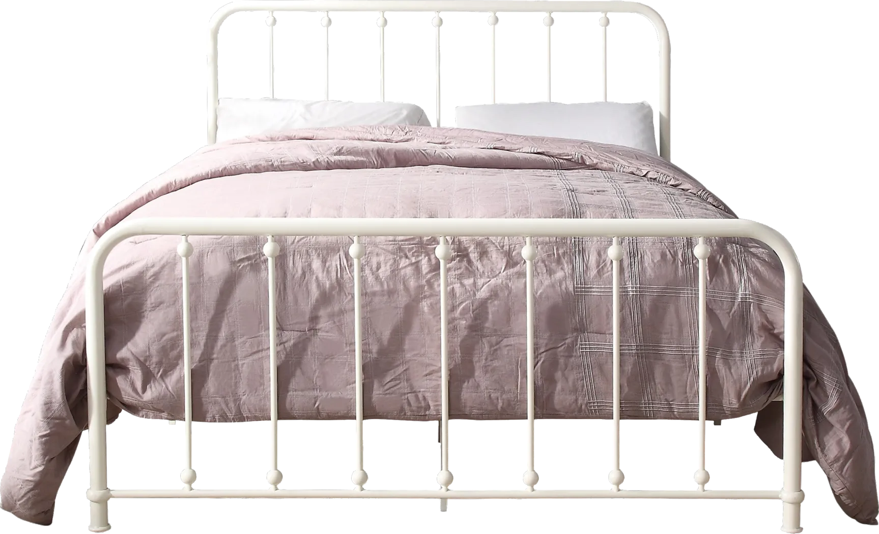 Lasula White Full Post Bed - Thumbnail - Image 1