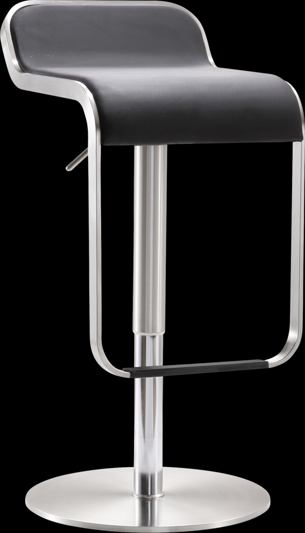 Laszlo Black Adjustable Swivel Barstool - Thumbnail - Image 1