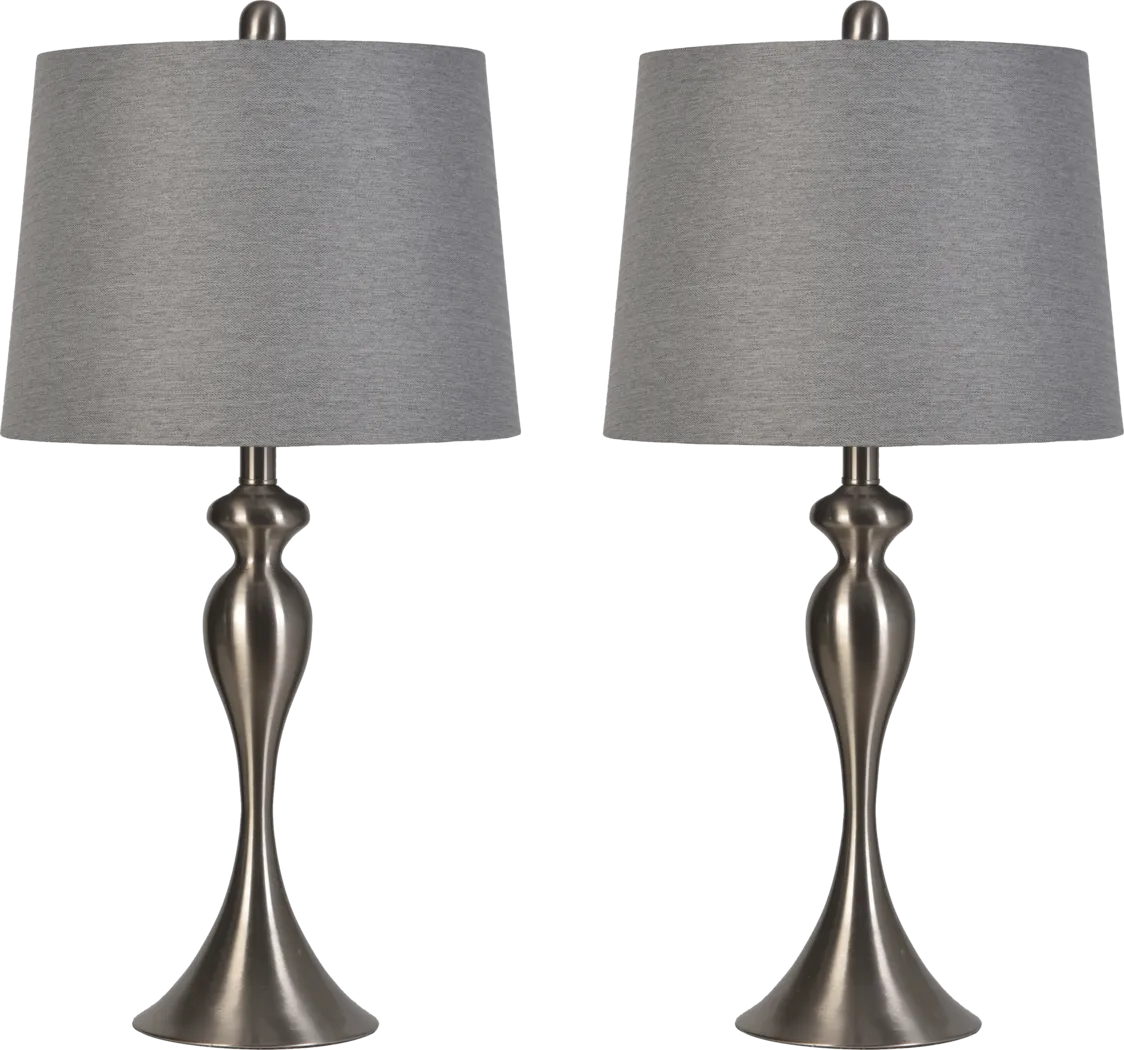 Latania Cave Silver Lamp, Set of 2 - Thumbnail - Image 1