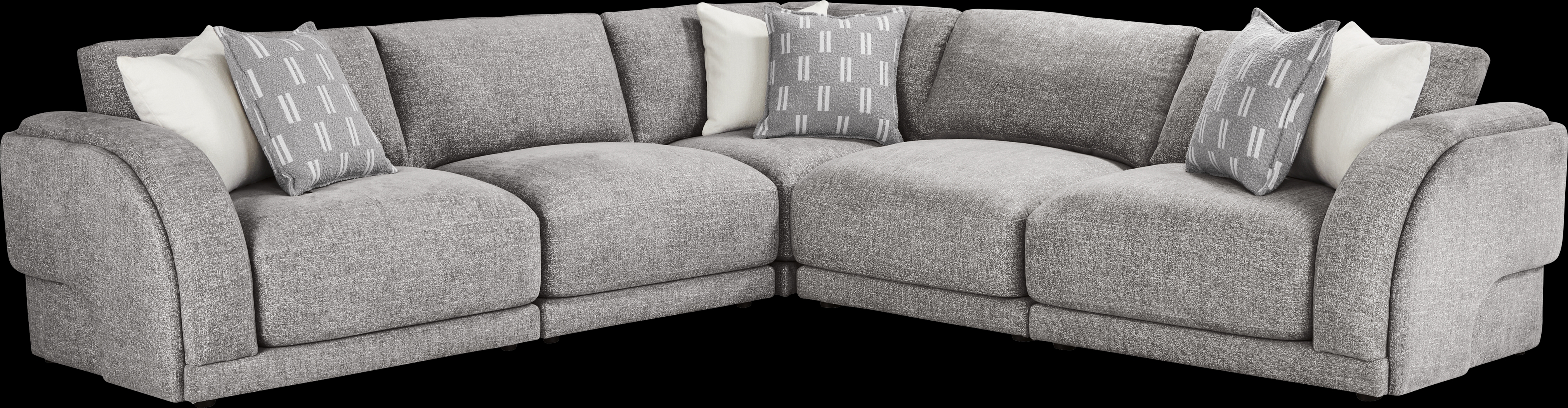 Latham Court Gray 5 Pc Sectional - Thumbnail - Image 1