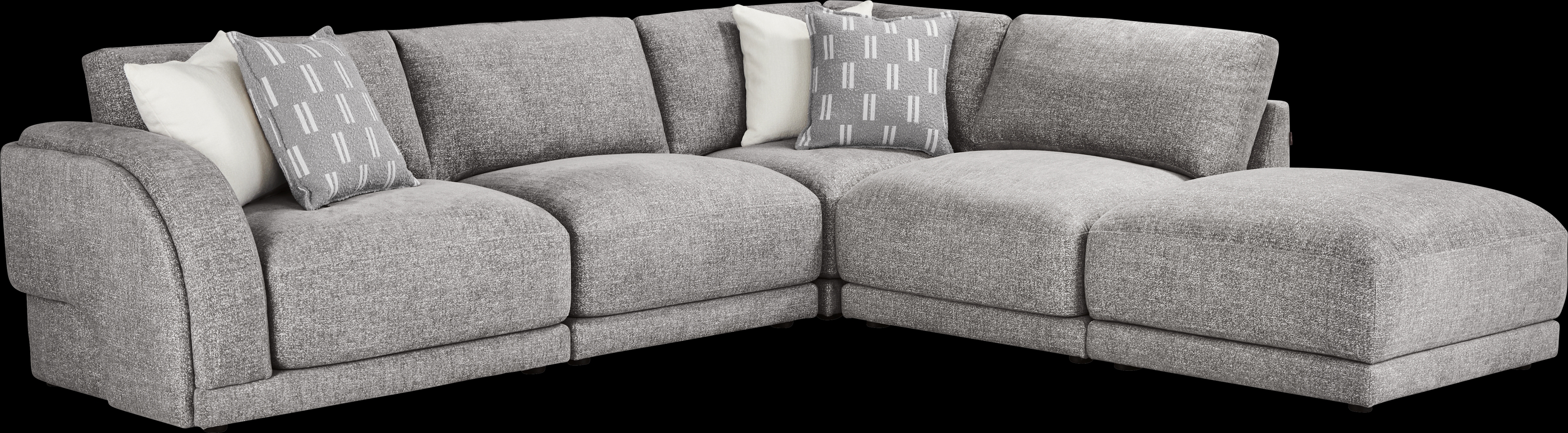 Latham Court Gray 5 Pc Sectional - Thumbnail - Image 1