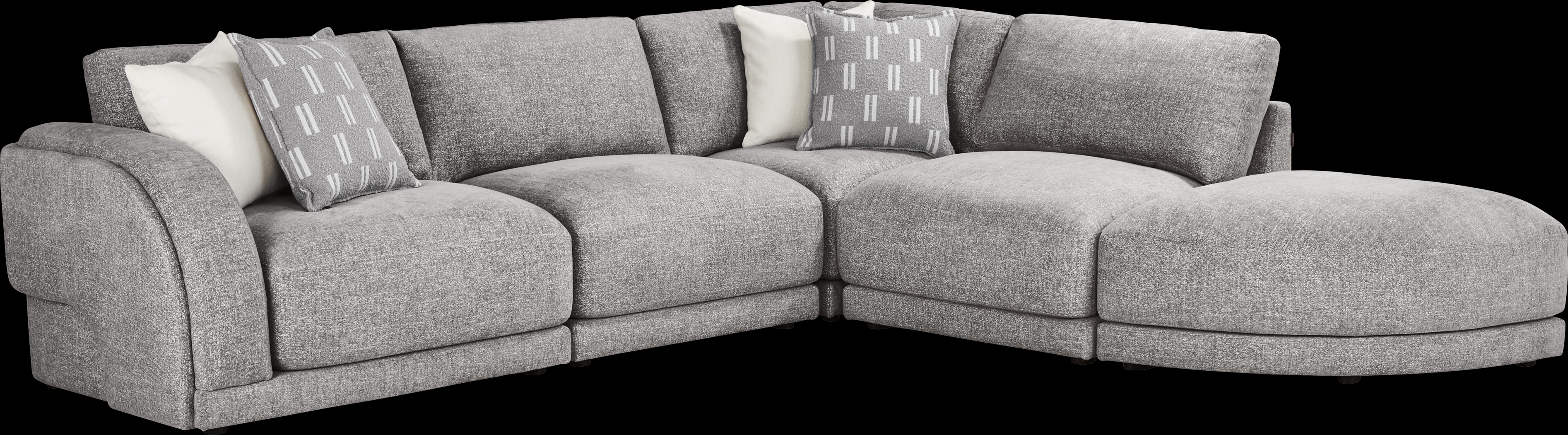 Latham Court Gray 5 Pc Sectional - Thumbnail - Image 1