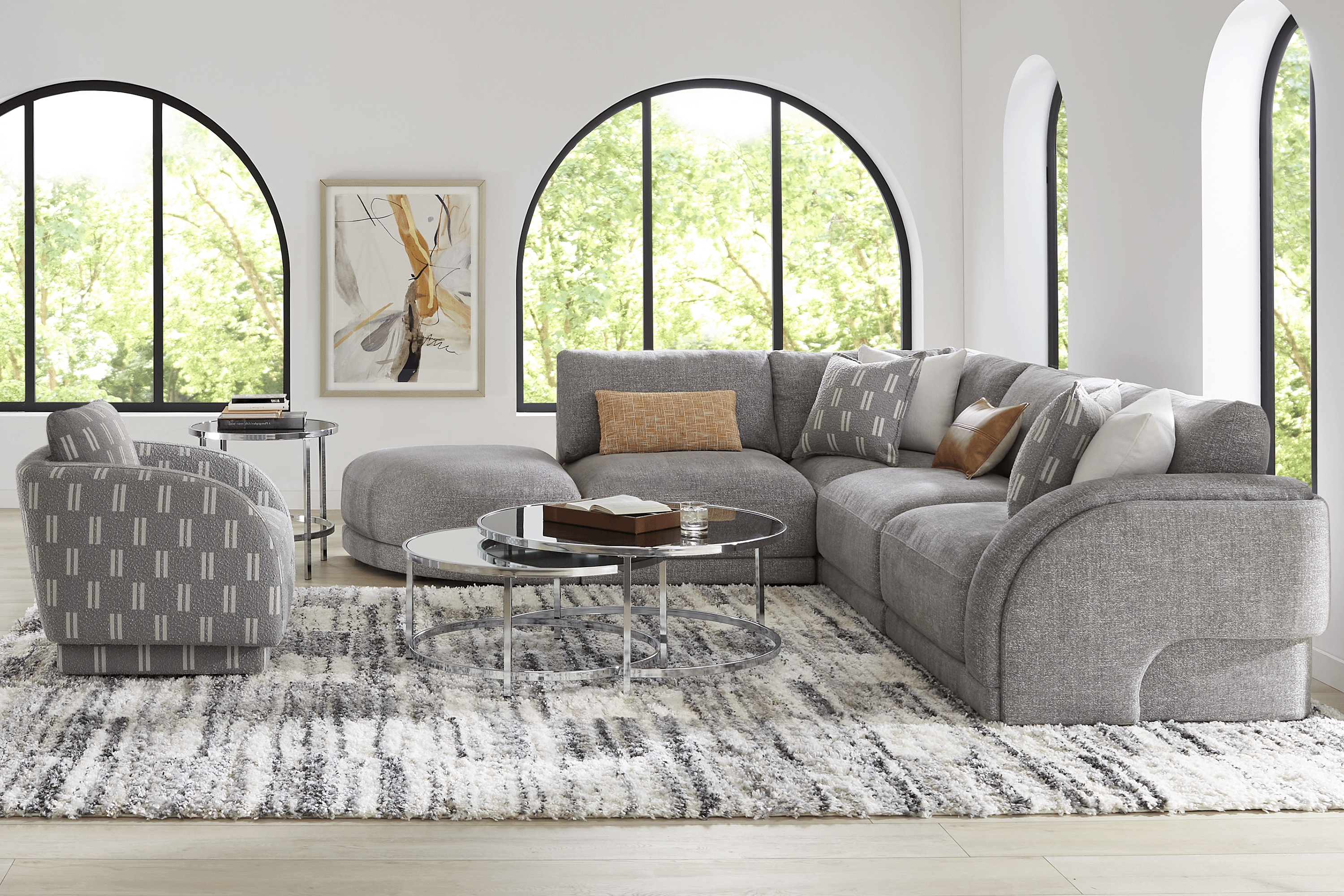 Latham Court Gray 5 Pc Sectional - Thumbnail - Image 2