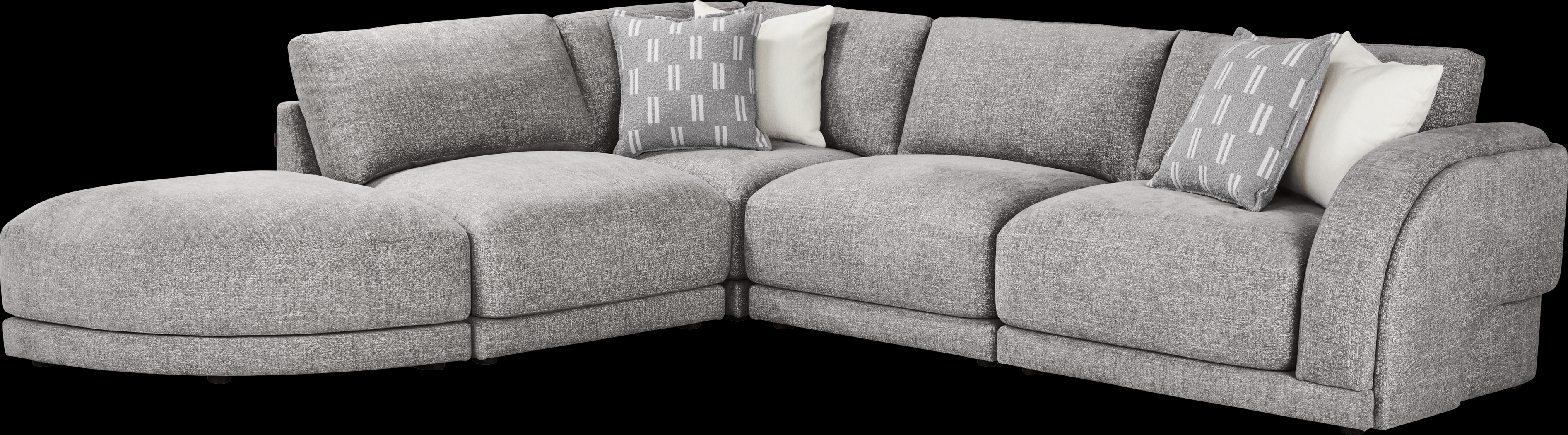 Latham Court Gray 5 Pc Sectional - Thumbnail - Image 1