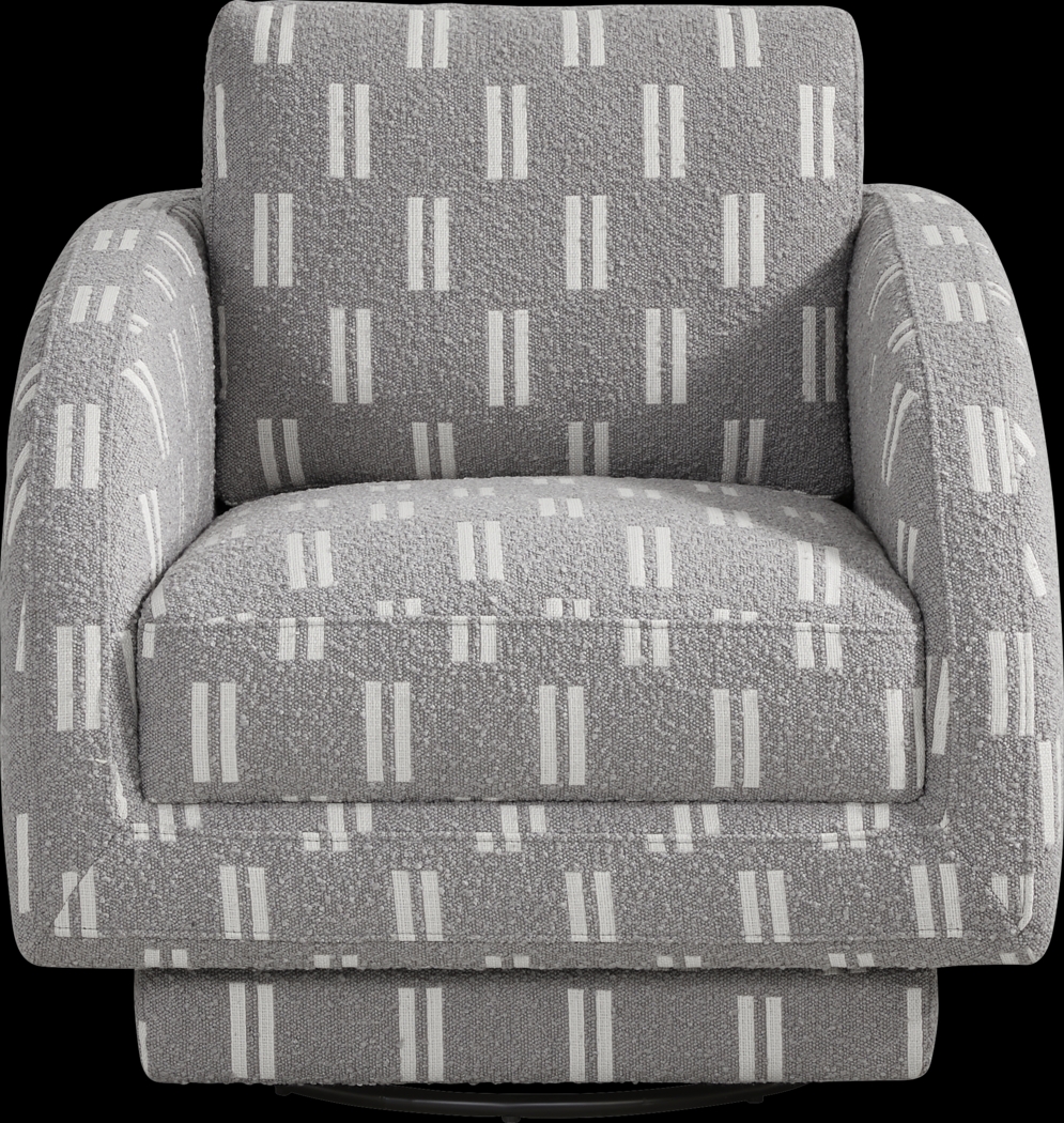 Latham Court Gray Swivel Accent Chair - Thumbnail - Image 2