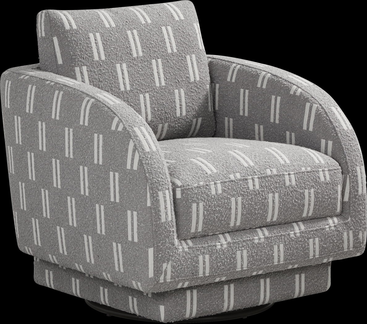 Latham Court Gray Swivel Accent Chair - Thumbnail - Image 1