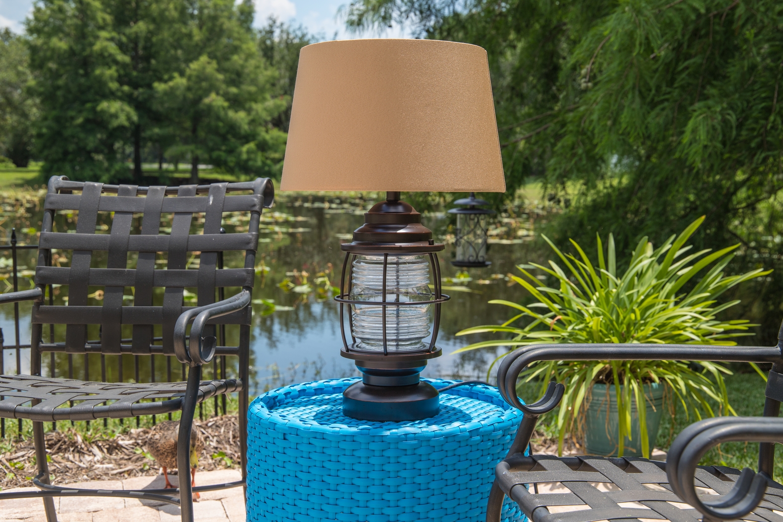 Latika Brown Outdoor Table Lamp - Thumbnail - Image 3