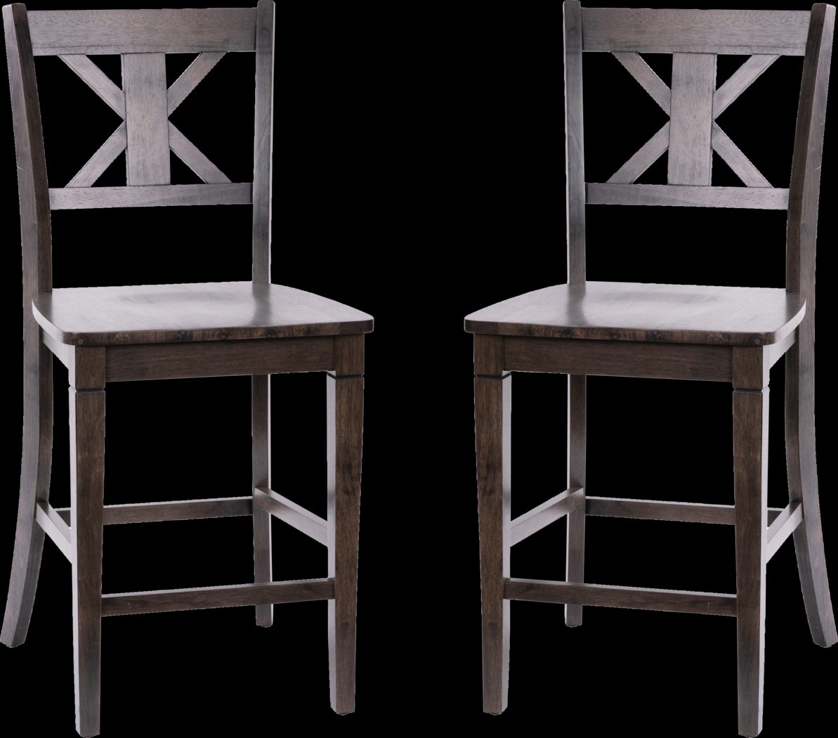 Latourette Gray Counter Height Stool, Set of 2 - Thumbnail - Image 1