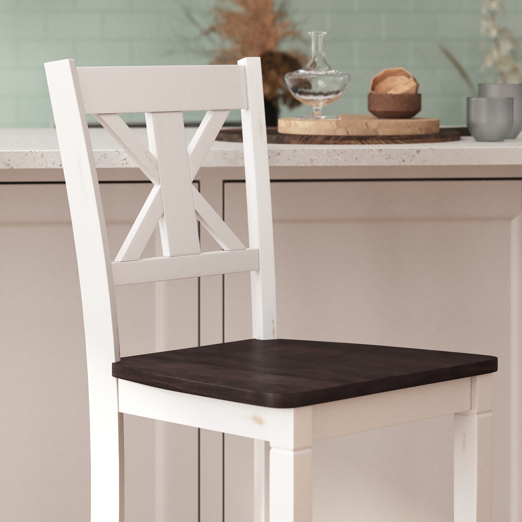 Latourette White Barstool, Set of 2 - Thumbnail - Image 3