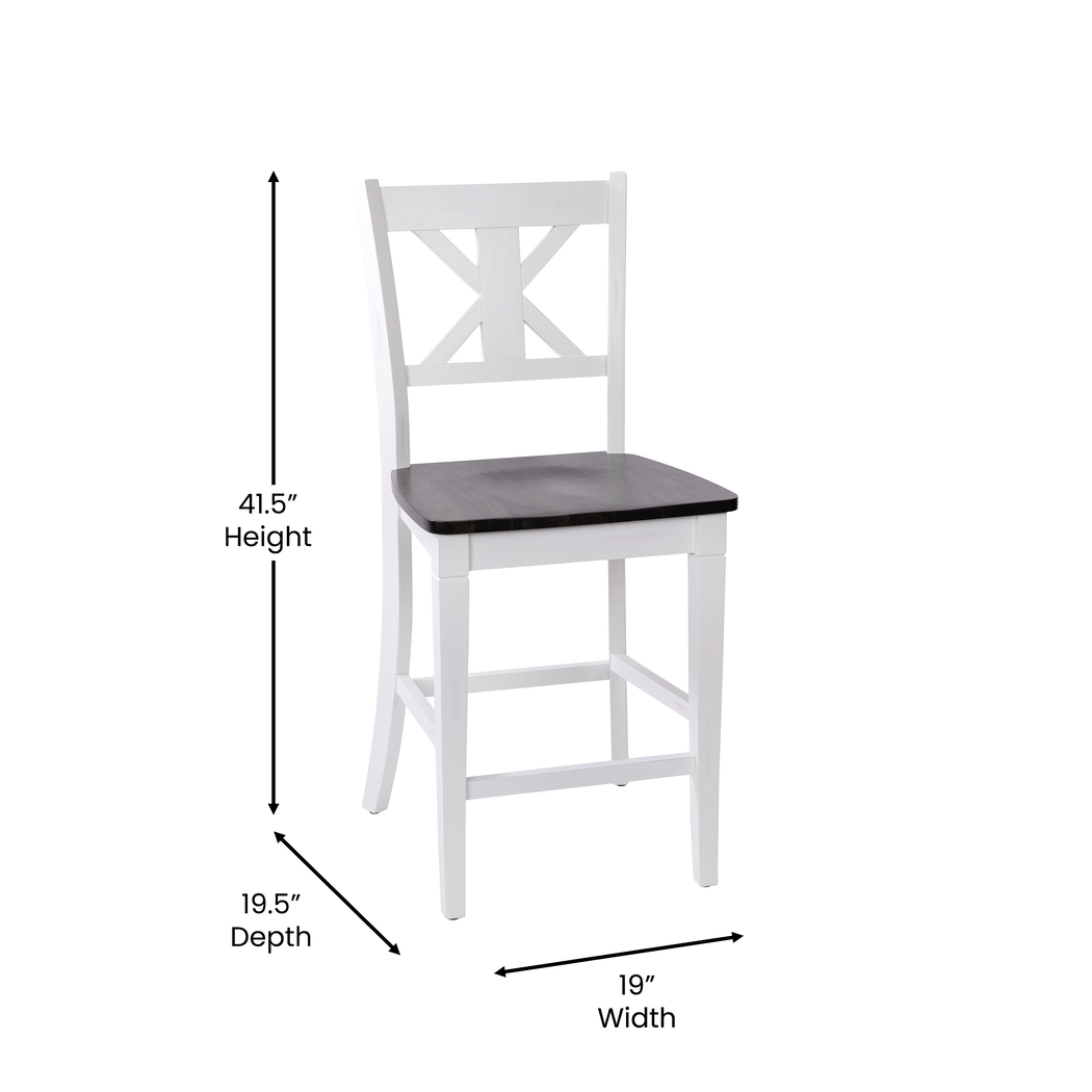 Latourette White Counter Height Stool, Set of 2 - Thumbnail - Image 11