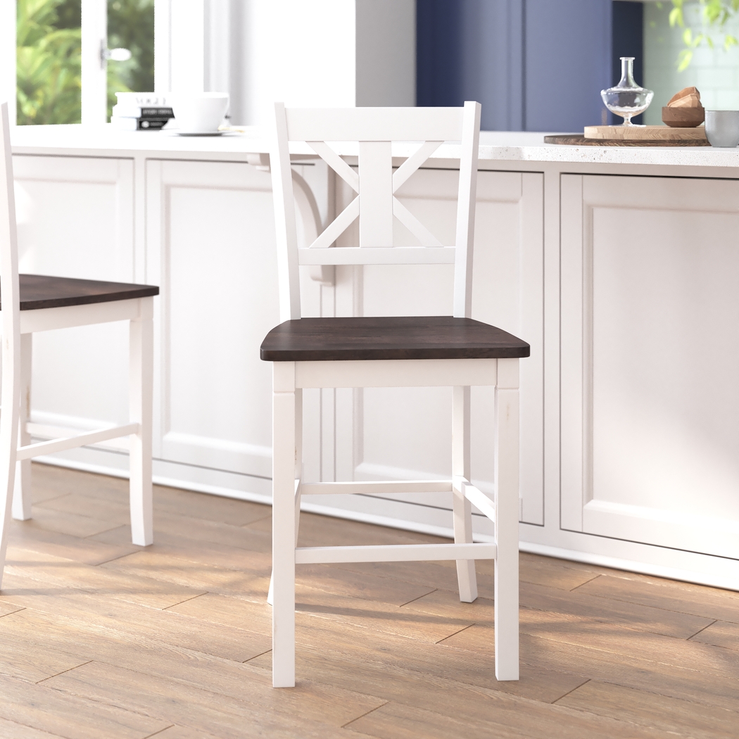 Latourette White Counter Height Stool, Set of 2 - Thumbnail - Image 3