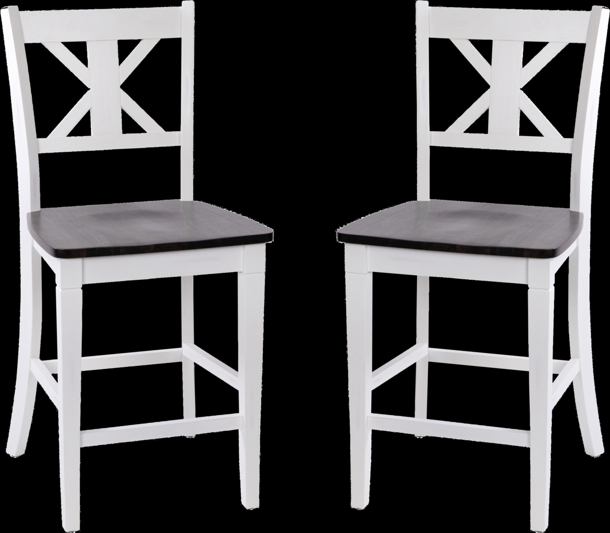 Latourette White Counter Height Stool, Set of 2 - Thumbnail - Image 1