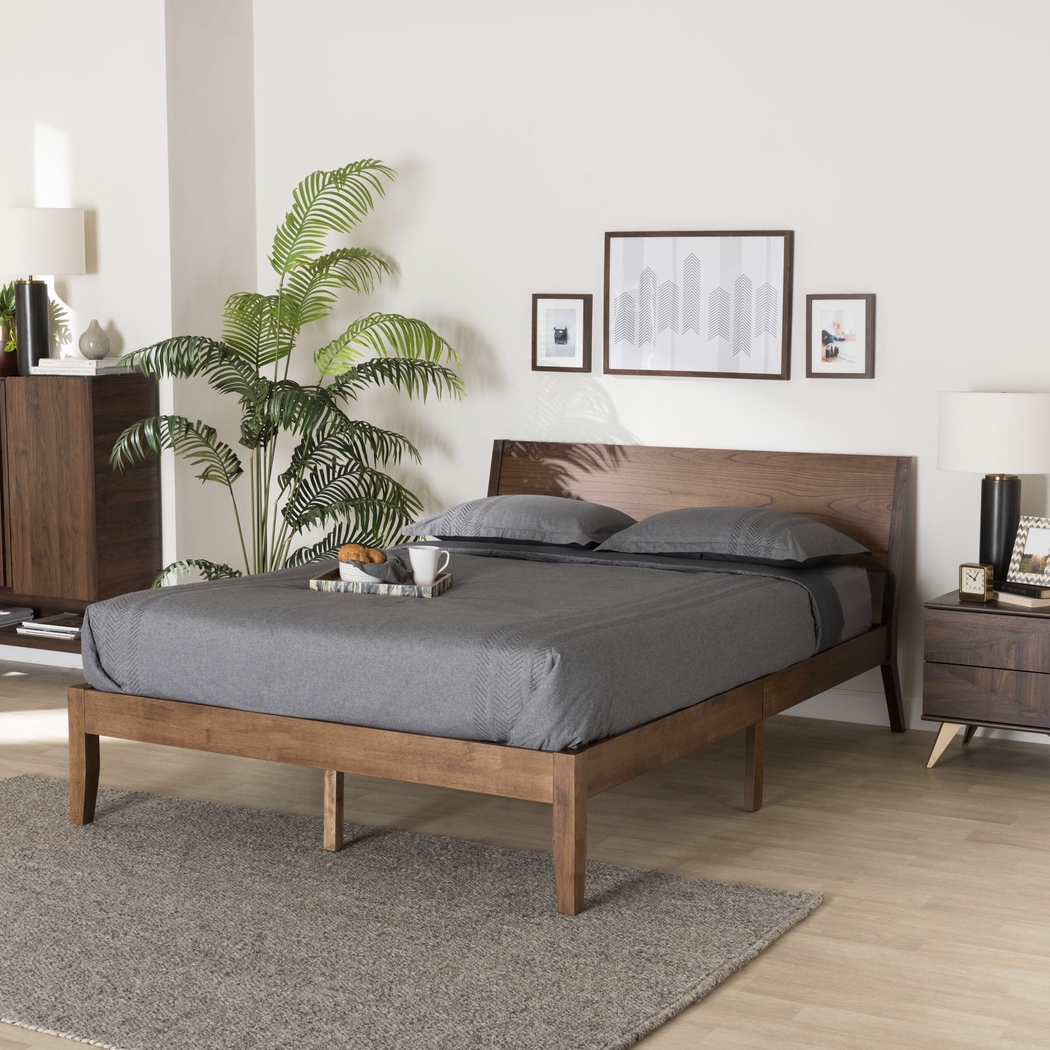 Lattasburg Brown Queen Platform Bed - Thumbnail - Image 2