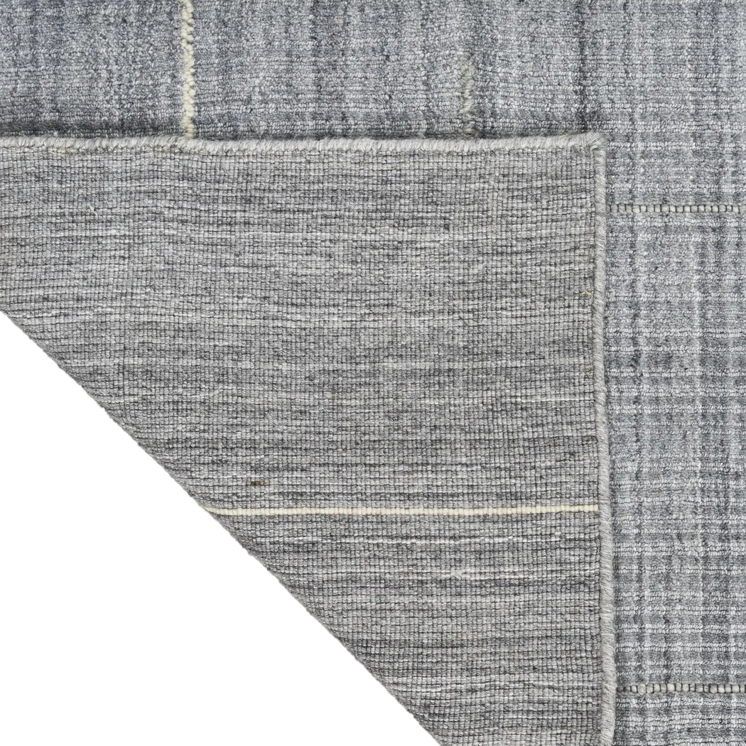 Lattice Mist Denim 5'3 x 7'3 Rug - Thumbnail - Image 4