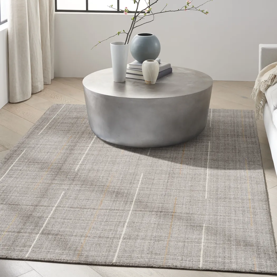 Lattice Mist Gray 9'9 x 13'9 Rug - Thumbnail - Image 2