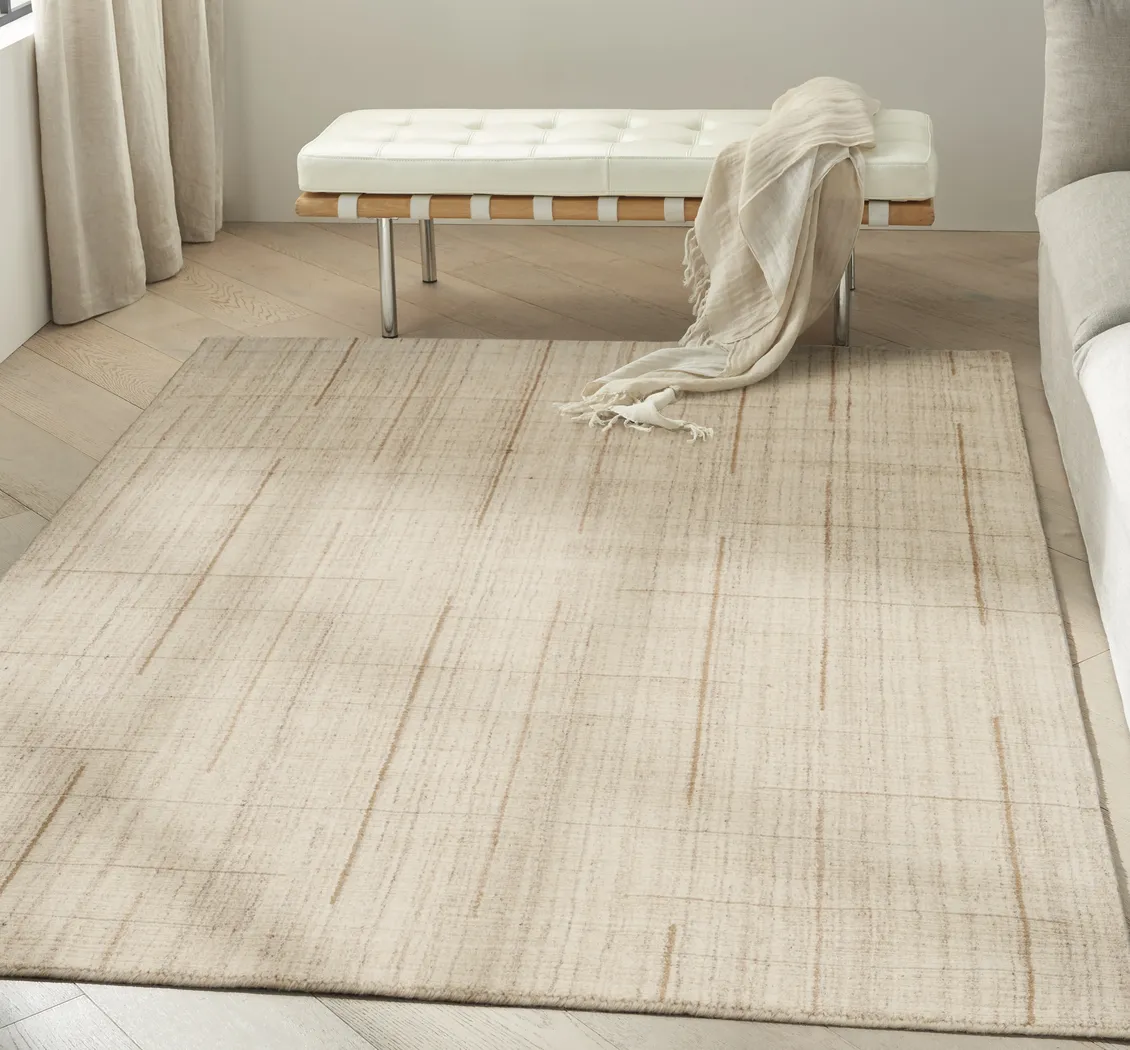 Lattice Mist Natural 9'9 x 13'9 Rug - Thumbnail - Image 2