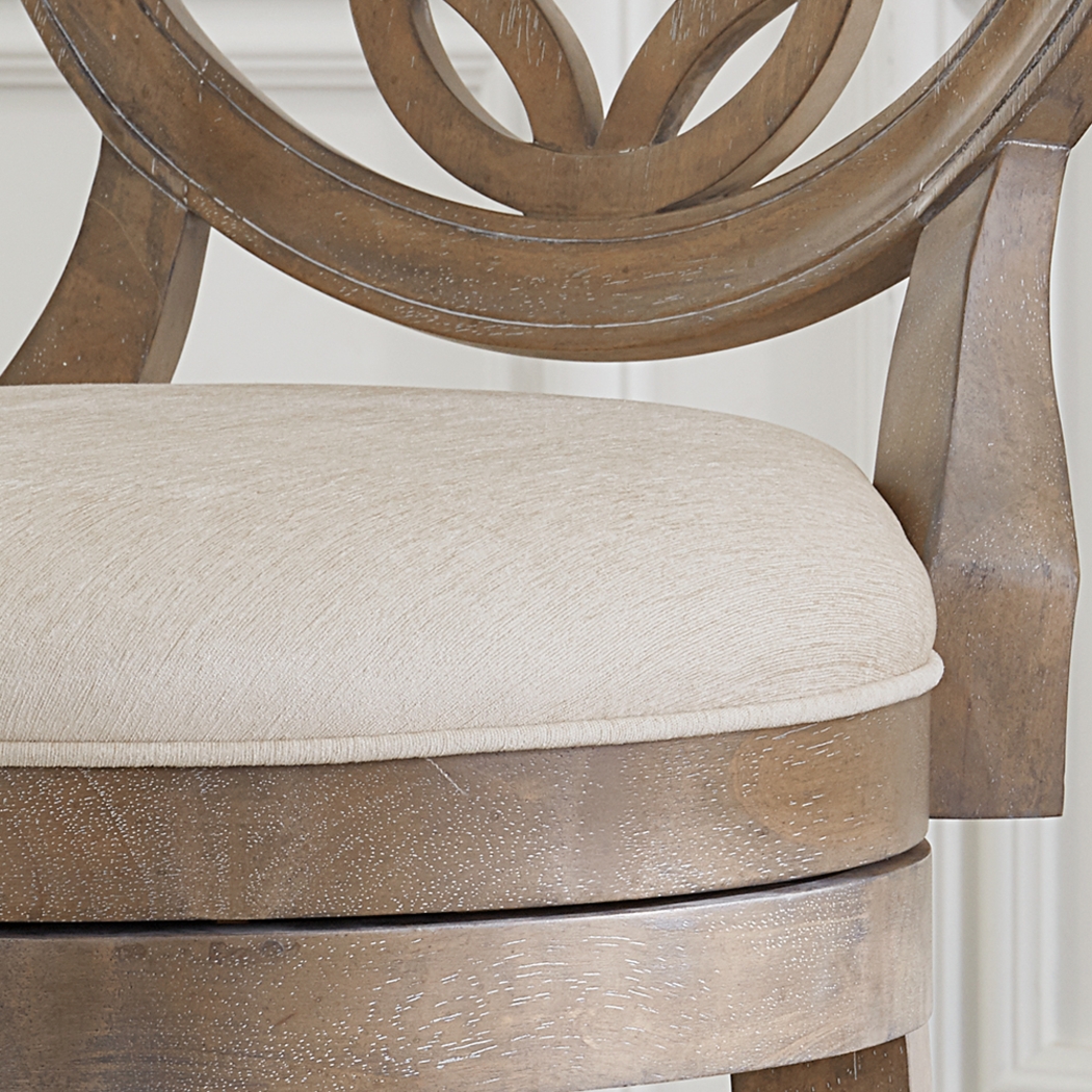 Lattimo Cream Swivel Barstool - Thumbnail - Image 3
