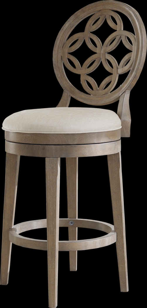 Lattimo Cream Swivel Counter Height Stool - Thumbnail - Image 1