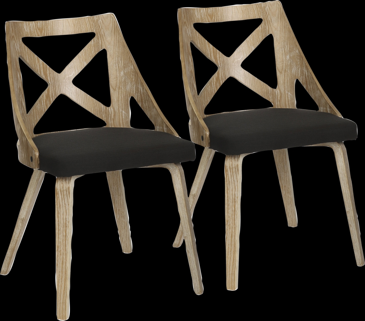 Lauber II Black Side Chair Set of 2 - Thumbnail - Image 1