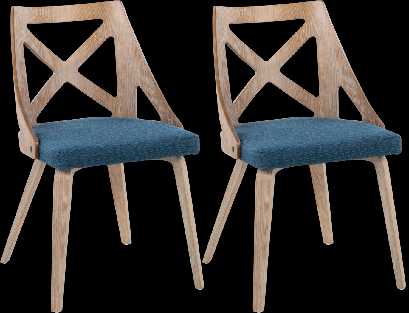 Lauber II Blue Side Chair Set of 2 - Thumbnail - Image 1