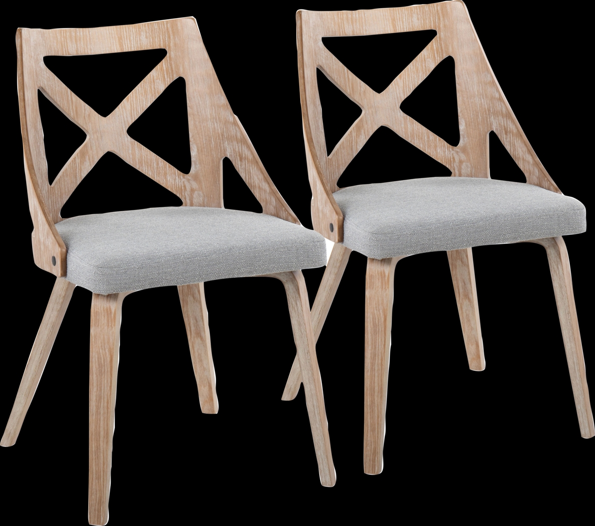 Lauber II Gray Side Chair Set of 2 - Thumbnail - Image 1