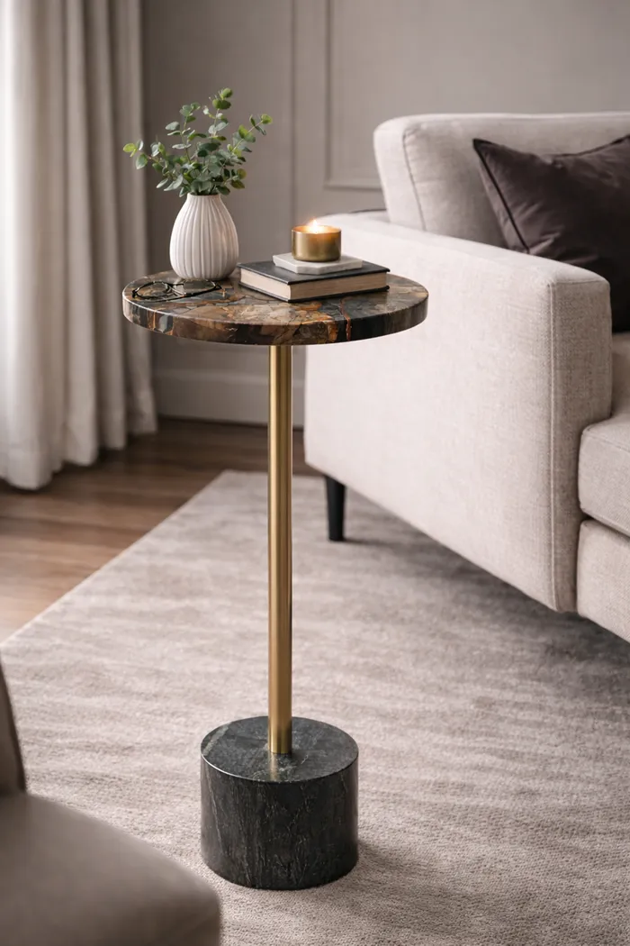 Laune Gold/Black Accent Table - Thumbnail - Image 2
