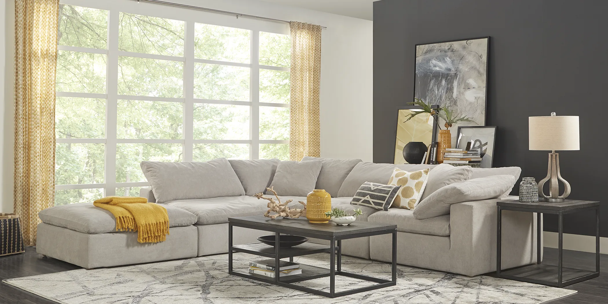 Launi Gray 8 Pc Sectional Living Room - Thumbnail - Image 1