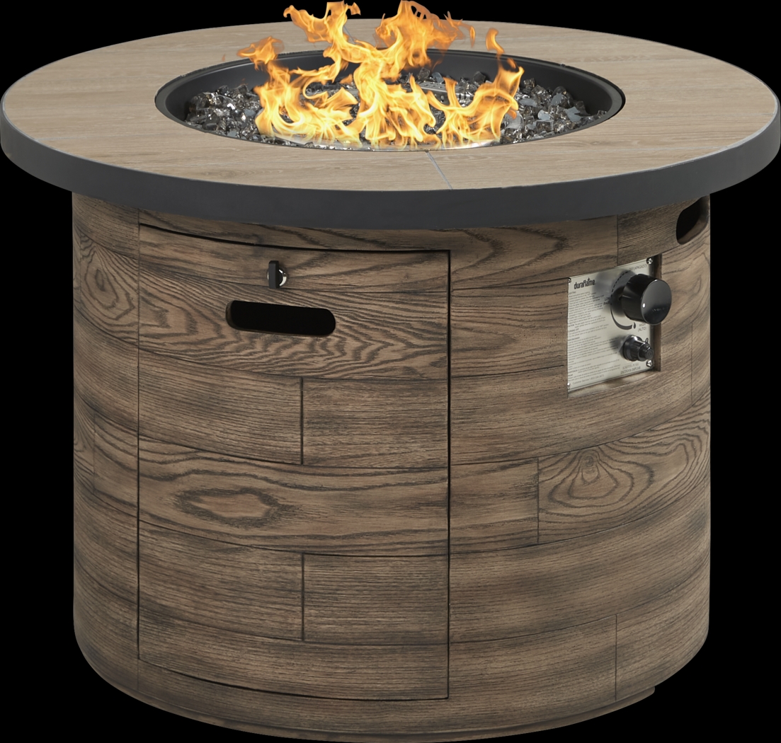 Laurel Bay Brown Outdoor 42 in. Round Fire Pit - Thumbnail - Image 1
