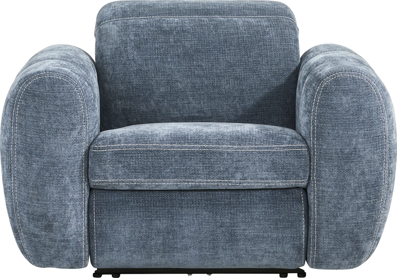 Laurel Heights Blue Dual Power Recliner - Thumbnail - Image 2