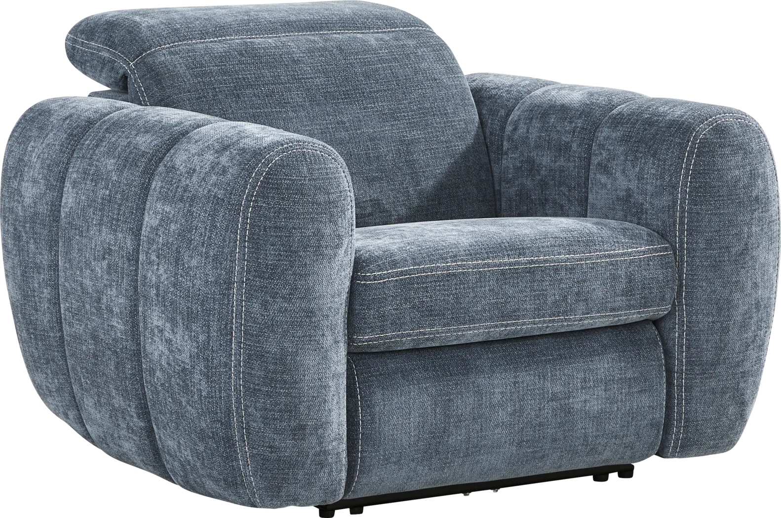 Laurel Heights Blue Dual Power Recliner - Thumbnail - Image 3