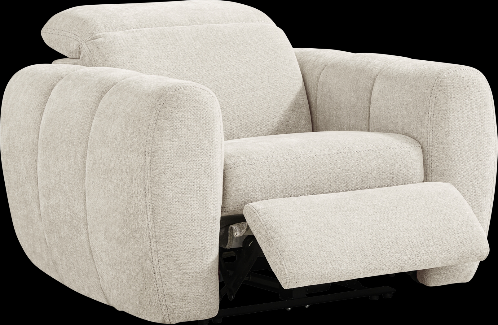 Laurel Heights Gray Dual Power Recliner - Thumbnail - Image 1