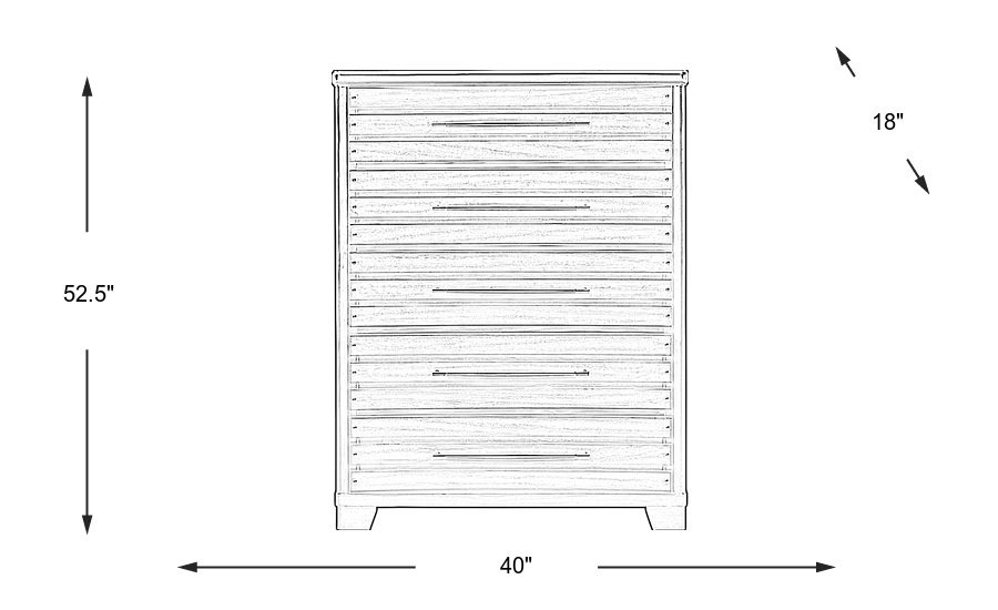 Dimension Image. Please refer to the Dimension Tab on this page for dimension details.