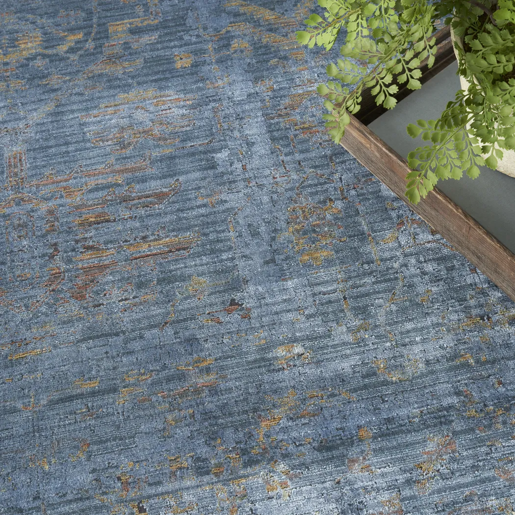 Laurent Blue 9'10 x 12'6 Rug - Thumbnail - Image 5