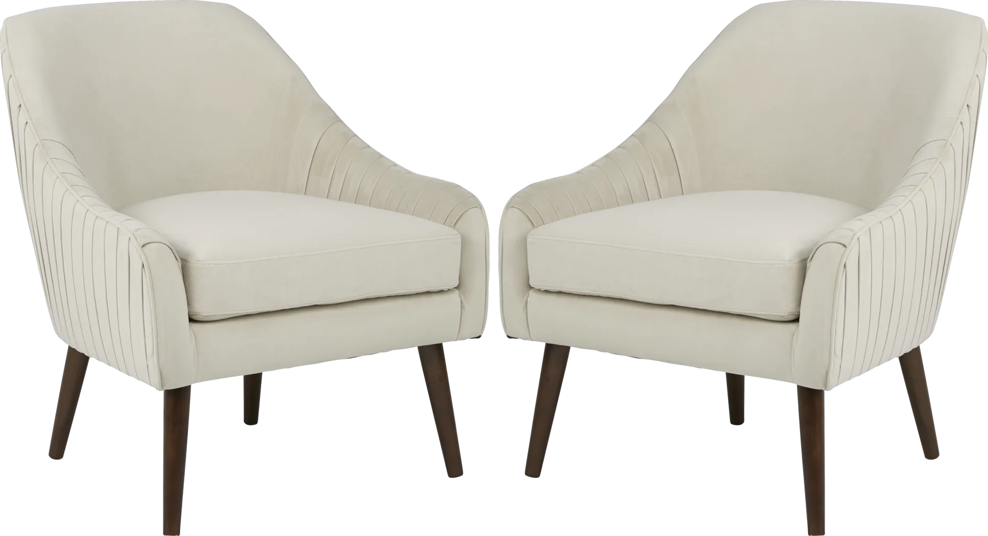 Laurianne Beige Accent Chair - Set of 2 - Thumbnail - Image 1