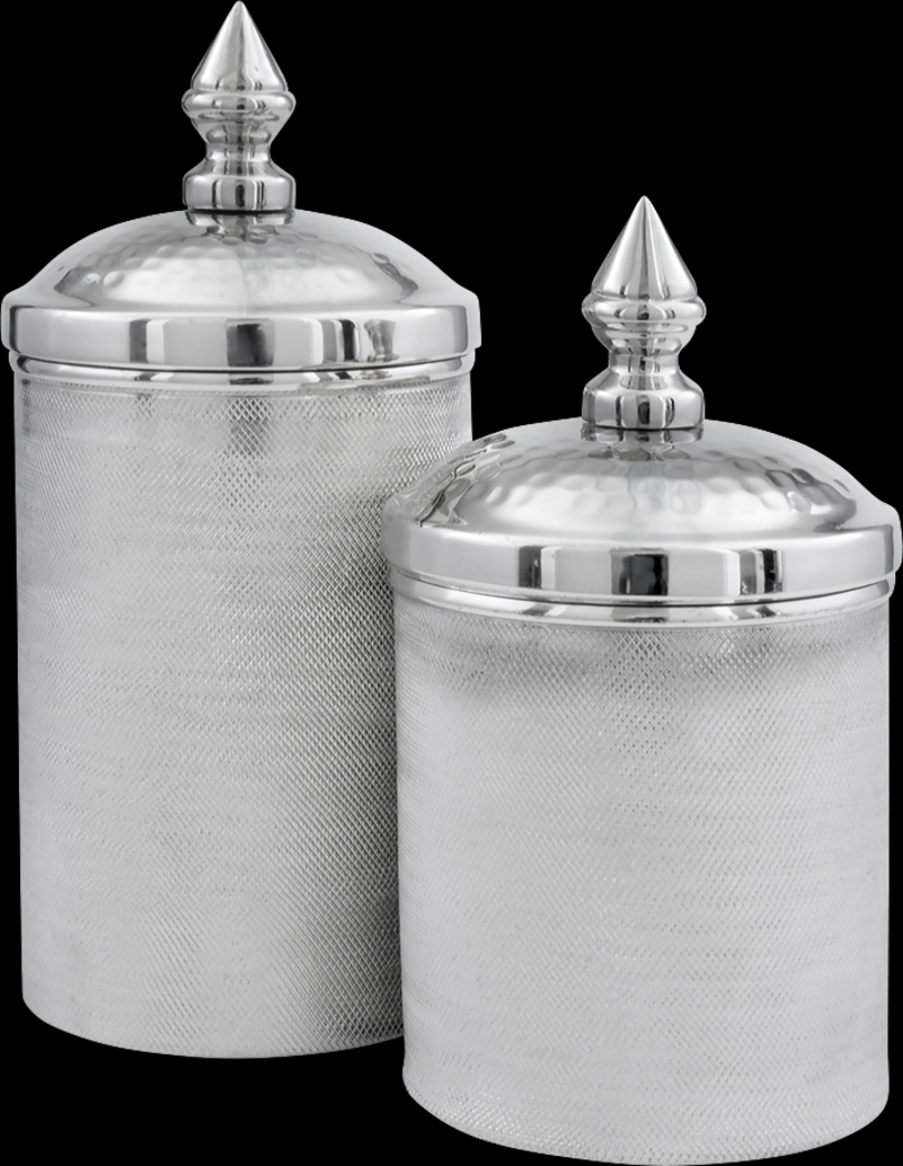 Laurynn Silver Canisters, Set of 2 - Thumbnail - Image 1