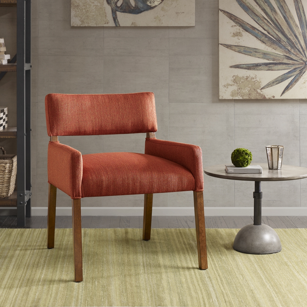 Laurynwood Orange Accent Chair - Thumbnail - Image 1