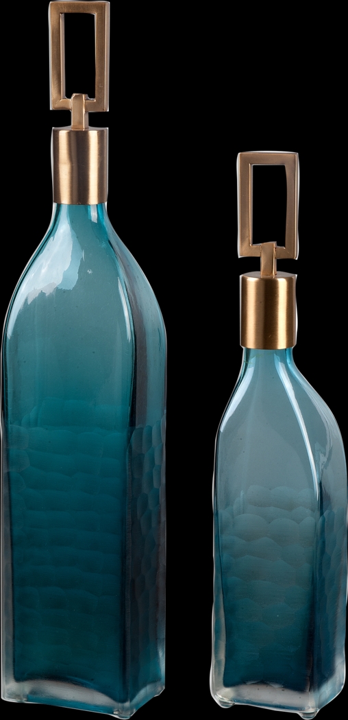 Lausann Green Bottle, Set of 2 - Thumbnail - Image 1