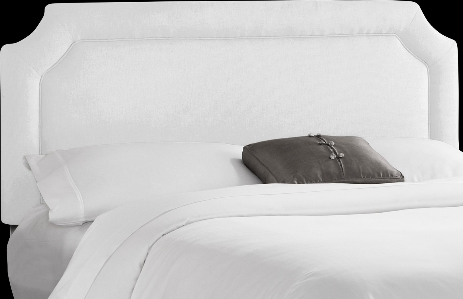 Lavan White King Upholstered Headboard - Thumbnail - Image 1